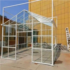 Mini estufa de vidro para jardim